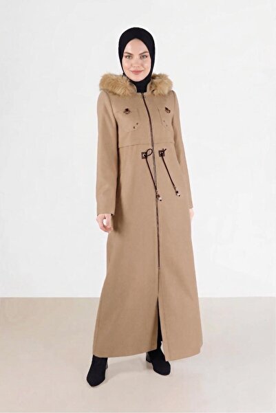 Alvina Beli̇ Büzgülü K Hooded Coat 90230