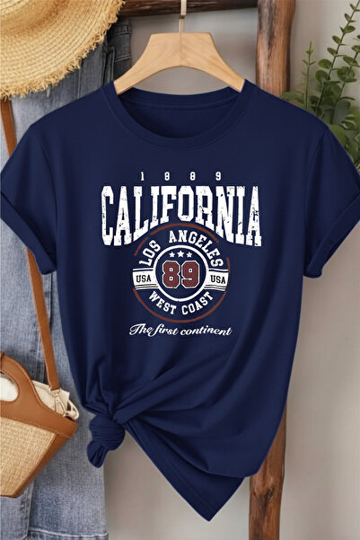 l'eivor Γυναικείο χακί μπλουζάκι California Printed