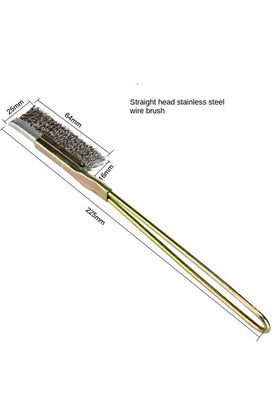 choice2 Straight-Steel Wire Metal Cleaning Brushes with Handle Straight and C...