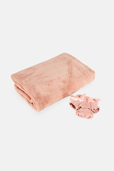 Muy Mucho 2 Pcs Bath And Hand Towel, Pink