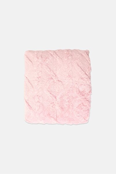 COTTON HOME Double Plushy Jacquard Blanket, Dark Pink