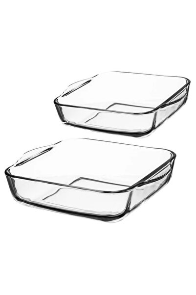 Mirolex Pyrex Square Oven Tray Set of 2 1.6L / 2.9L
