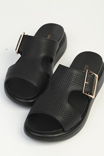 Pierre Cardin Μαύρες γυναικείες παντόφλες PC-7804