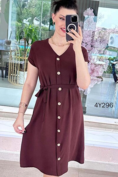 İnce Topuk Φόρεμα Aerobin με λαιμόκοψη 4y296