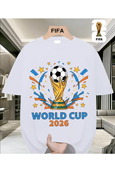 LİNA06 FIFA. World Cup Football.Men's Short-sleeved T-shirt with American Sty...