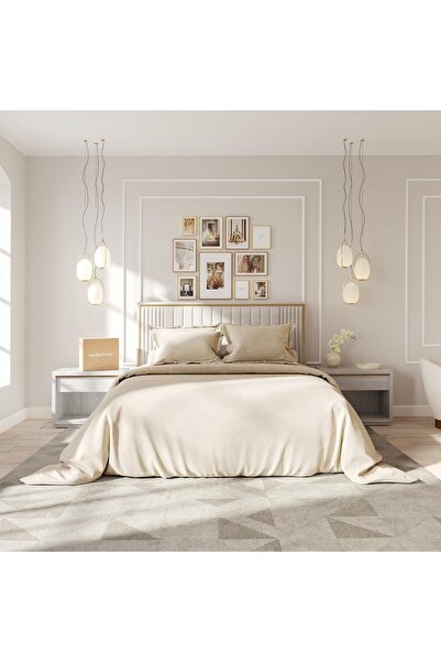 RocketLinen Beige Duvet Cover with 1 Pillow Sham - Duvet Cover/Quilt Cover Be...