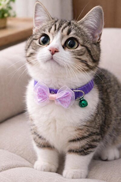 NitruDesign Fiyonk Kumaş Kedi Kolyesi