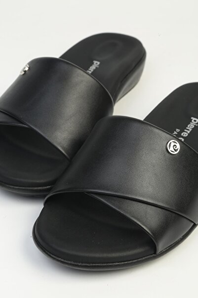 Pierre Cardin Μαύρες γυναικείες παντόφλες PC-7802