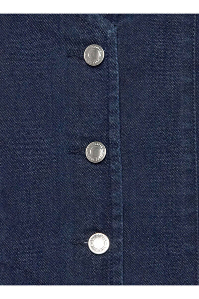 Lee Cooper Cotton Denim Sleeveless Waistcoat with V-neck