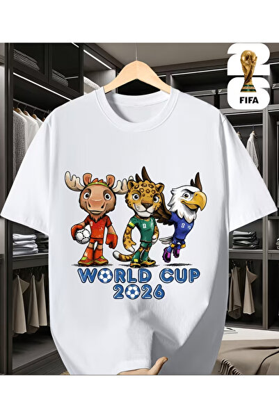LİNA06 The Mascot for The 2026 World Featuring FIFA Football-Themed Print Sho...