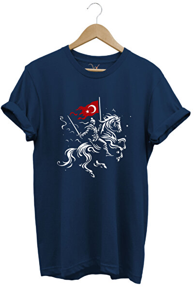 WİDİ Unisex Moon Star Τουρκική σημαία με σχέδιο ιπποβάτη με άλογο, τυπωμένο 1...