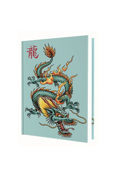 DEFFTER Chinese Green Dragon 14X20 Sert Kapak Defter 64388-2
