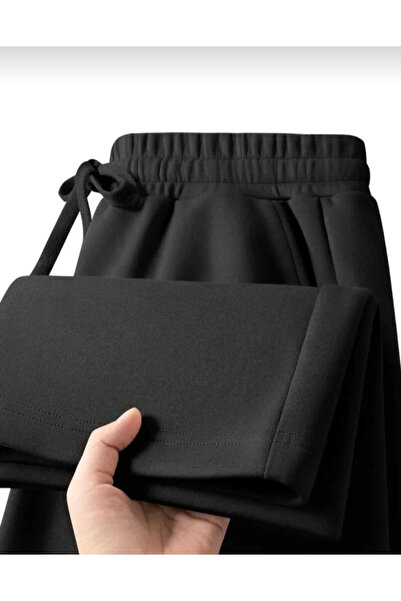 memowear Mevsimlik 2adet Siyah-Gri Baggy Paça Eşofman Altı