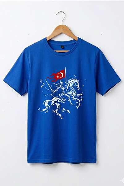 WİDİ Unisex Moon Star Τουρκική σημαία με σχέδιο ιπποβάτη με άλογο, τυπωμένο 1...