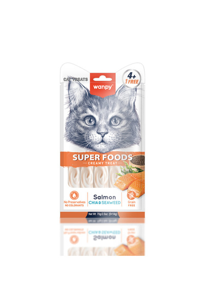 Wanpy Somonlu Chia Tohumlu Krema Kedi Ödülü 5x14 Gr