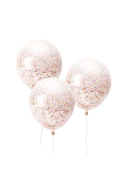 Shop Carnaval Baloane rotunde din latex, 20 cm cu confetti, 5 bucăți, plus be...
