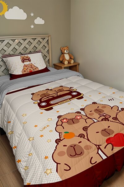 EVPANYA غطاء لحاف وغطاء وسادة منقوش من نازلي ميني