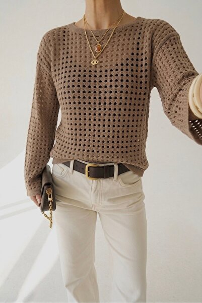 NLT Γυναικεία βαμβακερή μπλούζα με διάτρητο λαιμόκοψη - AC-293-1