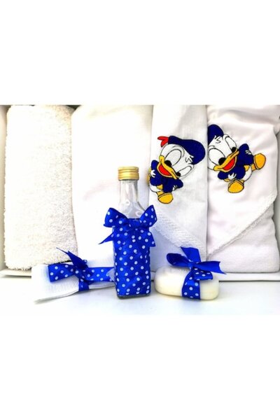 Shop Carnaval Σετ Βάπτισης, 7 Τεμάχια, Ντόναλντ, Λευκό/Μπλε, Βαμβακερό
