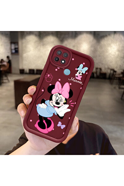 ucuc Oppo A15/A15S Uyumlu Darbeye Dayanıklı Kamera Korumalı Bordo Silikon Bas...