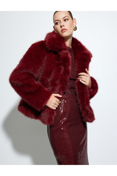 Koton Claret Red Γυναικείο Παλτό 5WAK00118EW