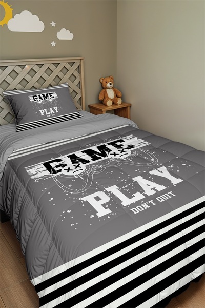 EVPANYA Πάπλωμα και μαξιλαροθήκη με σχέδιο Pes Etme