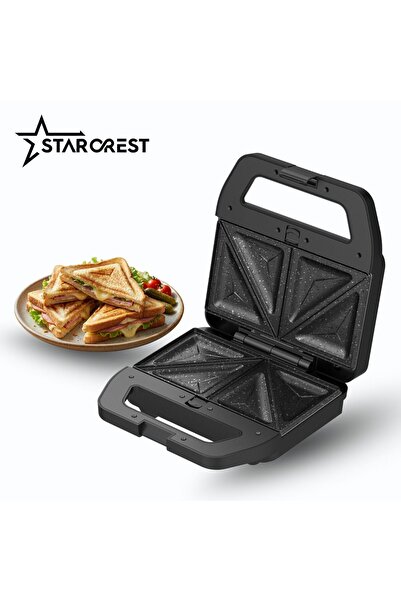STARCREST Sandwich maker SSM-3180BX, 800 W, 3 tipuri de placi detasabile cu invelis ceramic