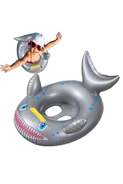 Toybox Kids Swimming Tube with Shark Design, Safe Anti Flip Baby Float Seat