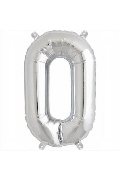 Shop Carnaval Balon din folie, în formă de litera O, culoare argintie, 105 cm...