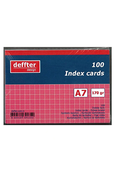 DEFFTER A7 Checkered Index Card Pink