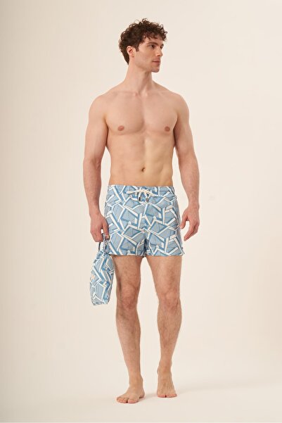 Whitefin Men's Swim Shorts Blue Mosaic