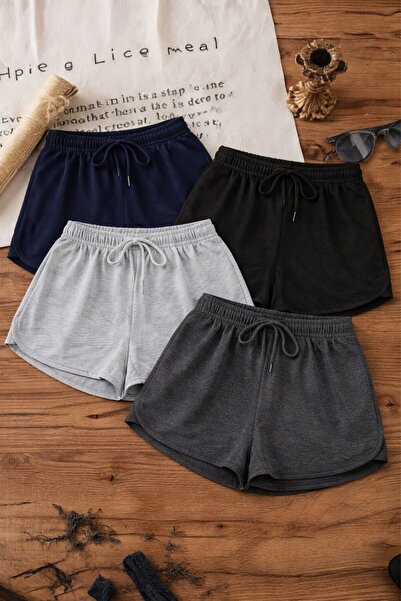 mmetalic Γυναικείο κοντό μίνι σορτς από χτενισμένο βαμβακερό ύφασμα με σχισμή...