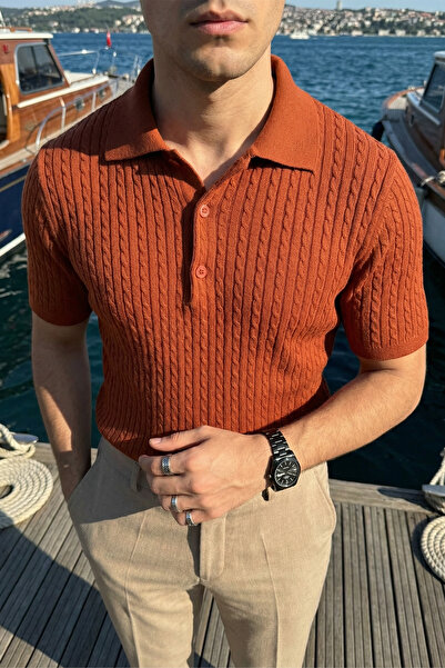 Livio Ferri Ανδρικό πλεκτό μπλουζάκι Tangi Premium βαμβακερό, στενής γραμμής,...