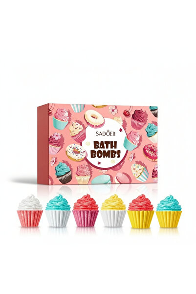 SADOER Σετ 6 Μπάλες Μπάνιου Κάπκεϊκ, 600γρ.