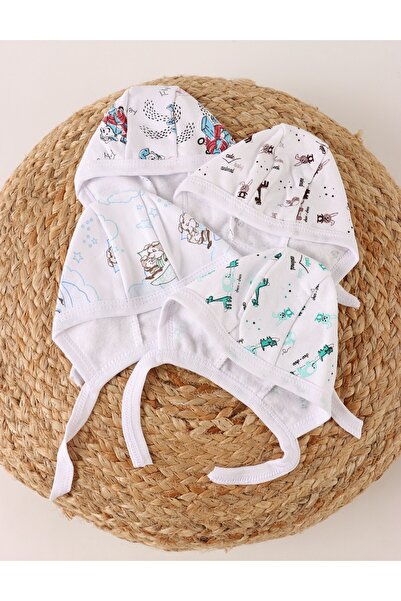 MiniKids Σετ 4 τυπωμένων καπέλων για αγόρια