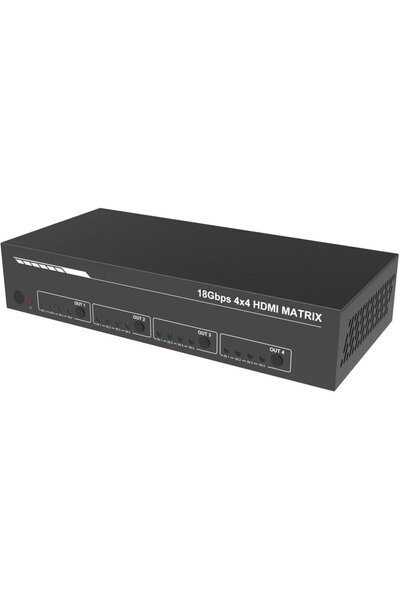 EVOCONNECT Comutator matricial HDMI 2.0 4x4 cu extragere audio, cu telecomandă