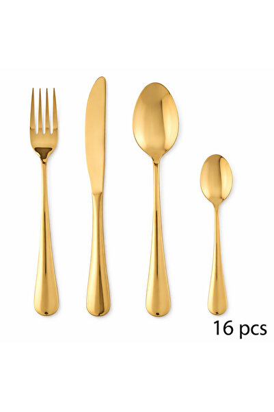 Atmosphera Créateur D'intérieur Σετ χρυσών μαχαιροπίρουνων 16 τεμαχίων, από α...