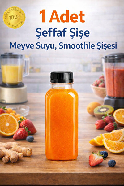 Open Home Concept 1 Adet 250 ml Şeffaf Meyve Suyu Şişesi | Smoothie & Zencefi...