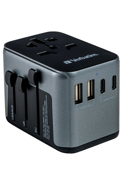 Verbatim Adaptor universal UTA-03, 6-în-1, 1xUSB-C, PD 30W, QC 3.0, 2xSB-C, 2...