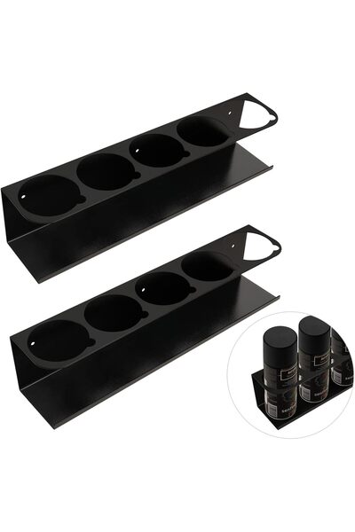 Bukela 2 Pcs Aerosol Can Holder, Wall-Mounted Steel Rack, Garage Organizer