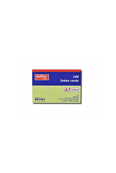 DEFFTER İndex Kartı A7 Sarı Kareli Dndf 643448