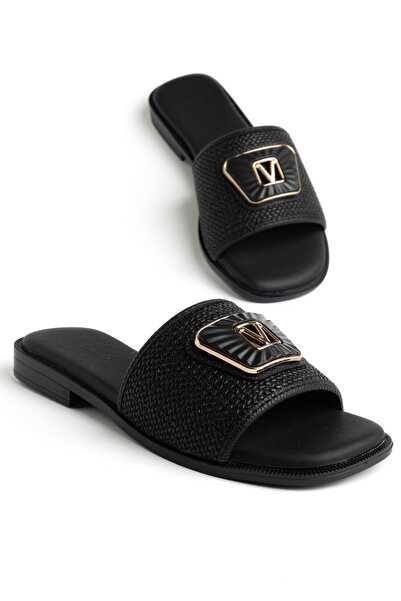 YUUN Versa Buckle Strap Textured Wool Women's Slippers