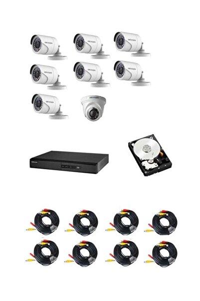 Hikvision Hikvision Cctv Camera Kit 7 Outdoor Cameras 1 Indoor Camera High Qu...