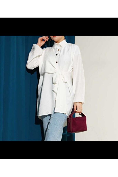 Moda Neva Άνετο πουκάμισο με λεπτομέρεια πλαϊνής δέστρας