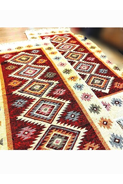OMS Set of 2 traditional red rugs AE 60 x 90 cm