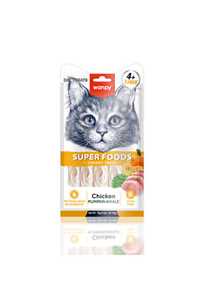 Wanpy Tavuklu Balkabaklı Krema Kedi Ödülü 5x14 Gr