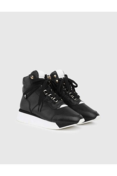 İLVİ Γυναικείες μαύρες μπότες από γνήσιο δέρμα Oz