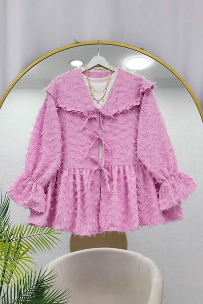 LovieModa Γυναικείο κιμονό με φούντες και κορδόνια