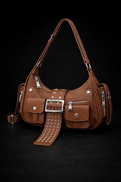 mothers dream حقيبة كتف عصرية متعددة الجيوب بمشبك للإطلالات الجريئة اليومية