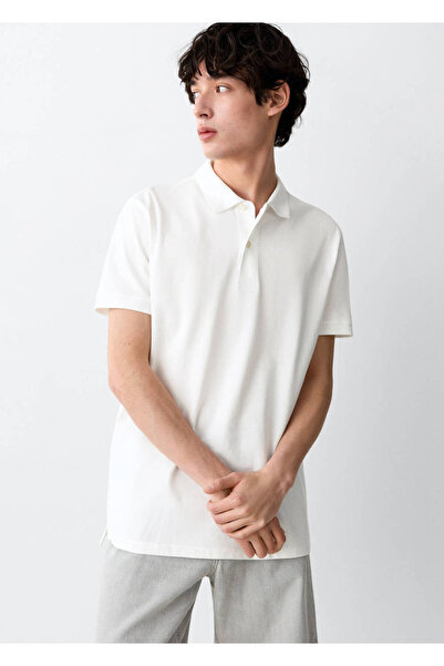 Mango Teen Kısa kollu pamuklu polo gömlek